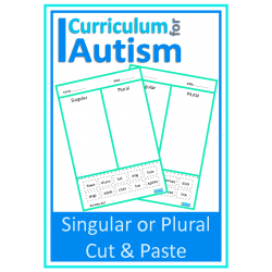 Singular or Plural Cut & Paste Worksheets